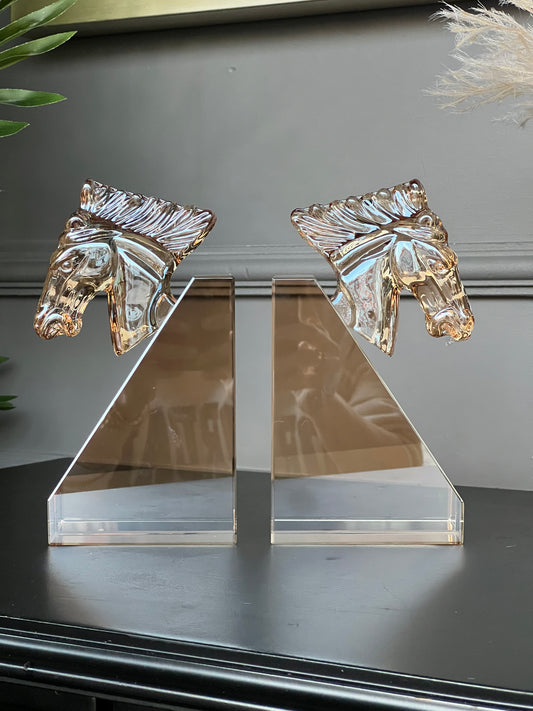 Kristal Atlı Kitap Tutacağı Bal Rengi